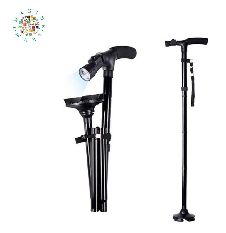 Adjustable  Walking  Stick Cane  For Old  People  With Led  Light -Trusty  Cane