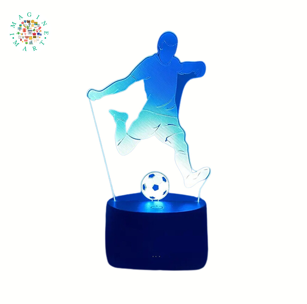 1pc Football Series Colorful LED 3D Little Night Light, Colorful Creative Visual Touch Stereoscopic...