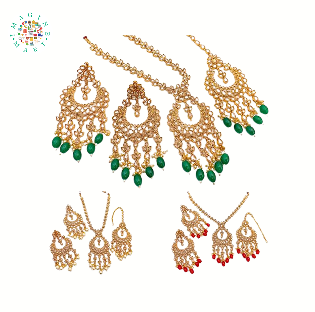 Earings with Necklace, Beautiful Chandbali Earrings with Necklace, Necklace.