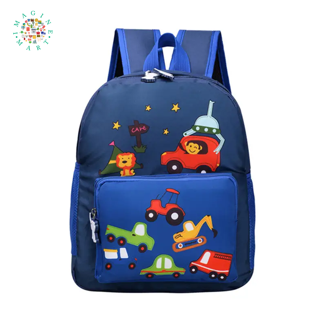 New Kids Cartoon Backpack Trendy Car Printing School Bags Girls Waterproof Bookb