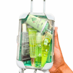 Mini Suitcase Lipgloss Bundle - Comes with 5 Random Lipglosses & a Scrunchie, Lip Care Kit with Lip Balm, Lip Gloss, and Lipstick - Cosmetic, Makeup Lip Oil - Gift, Glossy Everyday Pink 10 0a9ac305b6f8b90dd34394fa56b9e9c7