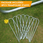Trampoline Stakes U Shaped Anchors Heavy Duty Metal - Long Trampolines Ground Wind Stakes for Soccer Goals, Camping Tents, Garden Decoration (4Pcs) 5 14f8ebedcc3e73b19ec28c44557d34dd
