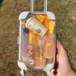 Mini Suitcase Lipgloss Bundle - Comes with 5 Random Lipglosses & a Scrunchie, Lip Care Kit with Lip Balm, Lip Gloss, and Lipstick - Cosmetic, Makeup Lip Oil - Gift, Glossy Everyday Pink 18 16602d38598a91d1dc31e62915283718