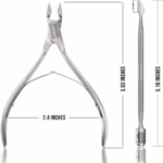 Cuticle Remover Tool Set Cutter and Pusher - Stainless Steel Professional Nipper Nail Care Tools Salon Level Mani-Pedi at Home Silver (Silver) (JC-NP-S) 2 18390523e5b8eb083cf813b08839736c