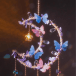Hangable Room Decor Moon & Butterfly & Flower Design Dream Catcher, Artificial Crystal Hanging Decor, Home Deocr Sun Catcher for Garden Window Living Room Bedroom, Bedroom Decor, Home Decor 3 195f952a03c4fd835670fe9625d187dd