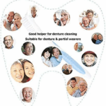 Denture Cleanning Set Denture Cleaning Case with Denture Brush, Blue 9 1cdcbdb398fe95a0f5ec931fb49603a0