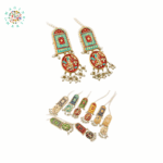 Exquisite Kundan Meenakari Earrings: Traditional Elegance.