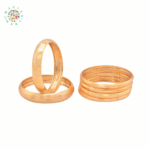 Elegant 6-Piece Round Gold And Platinum Bangles Set.
