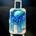 Mini Suitcase Lipgloss Bundle - Comes with 5 Random Lipglosses & a Scrunchie, Lip Care Kit with Lip Balm, Lip Gloss, and Lipstick - Cosmetic, Makeup Lip Oil - Gift, Glossy Everyday Pink 13 369a4644fec337bf3810759069b6dc72