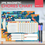 2Pk Reward Chart Magnetic Reusable Behaviour Chore for Kids Children + Wipe Pens 4 405d00b7ee7d8b0a042f6a409fedec1b