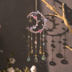 Hangable Room Decor Moon & Butterfly & Flower Design Dream Catcher, Artificial Crystal Hanging Decor, Home Deocr Sun Catcher for Garden Window Living Room Bedroom, Bedroom Decor, Home Decor 1 4340c15bcd7febcd32f93709692e63d2