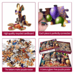 HUADADA 1000 Adult Puzzle Game "Pet Family", Holiday Gift Home Decoration, Family Games, Grandparent Brainstorming Jigsaw Puzzle 6 43b14cf4f1fc170e28f08fa755ed4edd