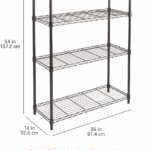 4-Shelf Storage Unit with Height Adjustable Shelves and Levelling Feet, 640 Kg Max Weight, Black, 35.6 Cm D X 91.4 Cm W X 137.1 Cm H 3 44bf59232d76da0fefe42640077a055b