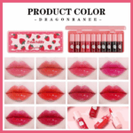 Strawberry Dyed Velvet Lipstick Set, Long Lasting Liquid Lip Gloss, Moisturizing Lip Stain, Suitable for All Occasions Lip Makeup, Girls and Women Makeup Accessories, Christmas, Christmas Gift 4 4d12929ff088ba510b2aabc476428f28