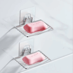 1Pc-Stainless Steel Soap Rack Punch-Free Nail-Free Bathroom Single Layer Drain Wall Hanging Sucker Soap Box Light Luxury Shelf 3 52543d8c1bd26d2436a2d9b7b89f4396
