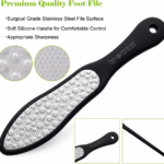Premium Foot File, Double Side Pedicure Rasp, Dead Hard Cracked Skin Calluses Remover, Portable Foot Care Tool, Heavy Duty Stainless Steel (Soft Silicone Handle) 3 53566798b8b4b6e60fb497b768cc06eb