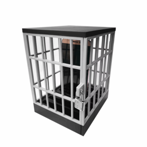 Cell Phone Jail Mobile Phone Prison with Lock up Phone Jail Cage Novelty Gift Table Office Gadget Storage Organizer