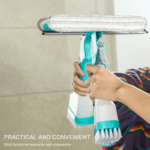 4 in 1 Spray Window Cleaning Brush,Multi-Functional Double-Sided Glass Squeegee Set,Non-Slip Handle Sponge Scrub for Mirror Door 2 5f547ed15ffd741fad7819cd6394d49e