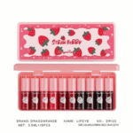 Strawberry Dyed Velvet Lipstick Set, Long Lasting Liquid Lip Gloss, Moisturizing Lip Stain, Suitable for All Occasions Lip Makeup, Girls and Women Makeup Accessories, Christmas, Christmas Gift 3 624a370e4aaaef9b9e53d8c106558d5d
