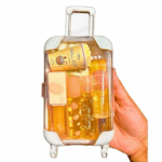 Mini Suitcase Lipgloss Bundle - Comes with 5 Random Lipglosses & a Scrunchie, Lip Care Kit with Lip Balm, Lip Gloss, and Lipstick - Cosmetic, Makeup Lip Oil - Gift, Glossy Everyday Pink 7 66fbb7584768207a0c8a65e061c88783