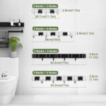 Broom Holder, 5 Holders + 4 Hooks Broom Holder Wall Mounted with Nails Installation, Stainless Steel Mop Holder, Mop and Broom Holder Self Adhesive, Heavy Duty Broom Gripper 8 722294ae483c0861ddcb1a5c9dc320e7