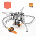 6800W Windproof Camping Stove Portable Camping Gas Stove Outdoor with Piezo Ignition Camping Gas Burner Stove Folding
