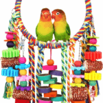 Bird Toys Bird Rope Ring Swing Perch with Corn Cob Cardboard Bagels Wooden Blocks Chewing Toys for Parakeets,Conure,Lovebirds,Finches and Other Small to Medium-Sized Birds 1 7ce9498cea6e9d2c5d1b745a5ac0c2e2 1