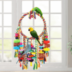 Bird Toys Bird Rope Ring Swing Perch with Corn Cob Cardboard Bagels Wooden Blocks Chewing Toys for Parakeets,Conure,Lovebirds,Finches and Other Small to Medium-Sized Birds 2 8347547410740d505a915635abdd5dd8 1