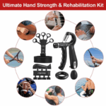 Grip Strength Trainer Kit (5 Pack), Including Finger Exerciser, Hand Grip Strengthener, Hand Extension, Stress Relief Ball, and Forearm Workout Ring 5 9e5902c46928fb3a8540cadf17030d62