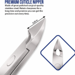Cuticle Remover Tool Set Cutter and Pusher - Stainless Steel Professional Nipper Nail Care Tools Salon Level Mani-Pedi at Home Silver (Silver) (JC-NP-S) 5 9ed1bd43c0f7017a5dbda95cc5120551