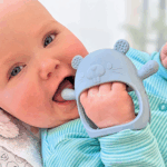 Teething Toys for Baby Gifts – Chipmunk Silicone Mitten Teether, Soothing Glove for Infants, Baby Toys 0-6 Months, Soft Chewable Teether Toy to Prevent Finger Sucking, CM Blue 2 a112e43f2032b779ddb0b943f1ccf773