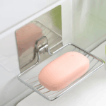 1Pc-Stainless Steel Soap Rack Punch-Free Nail-Free Bathroom Single Layer Drain Wall Hanging Sucker Soap Box Light Luxury Shelf 4 a363cfff3b9fc13daa8b4a989c7719e2
