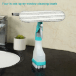 4 in 1 Spray Window Cleaning Brush,Multi-Functional Double-Sided Glass Squeegee Set,Non-Slip Handle Sponge Scrub for Mirror Door 5 a7294915c6ff0c41c2c77cbd83fa70eb
