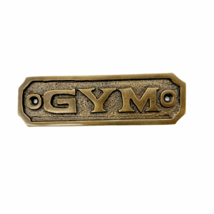 GYM Door Signs/Plagues, Gym, Brass Plate, Solid and Elegant Signs