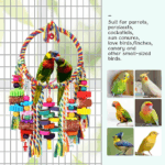 Bird Toys Bird Rope Ring Swing Perch with Corn Cob Cardboard Bagels Wooden Blocks Chewing Toys for Parakeets,Conure,Lovebirds,Finches and Other Small to Medium-Sized Birds 4 b86df75a80d2a23e4b50877258a615d4 1