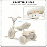 UBRAVOO Baby Foldable Tricycle Trike with Pedals,Unique PU Wheels with Elasticity Shock-Absorbing Effect,Cool Lights,1-5 Years 3 c18662d5d528007ccf92be2a00e384f4