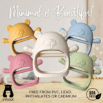 Teething Toys for Baby Gifts – Chipmunk Silicone Mitten Teether, Soothing Glove for Infants, Baby Toys 0-6 Months, Soft Chewable Teether Toy to Prevent Finger Sucking, CM Blue 3 ca189646e1429d7dc0b8323622a7c2d4