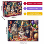 HUADADA 1000 Adult Puzzle Game "Pet Family", Holiday Gift Home Decoration, Family Games, Grandparent Brainstorming Jigsaw Puzzle 5 cadedefb8de17bcc1bb3c086e4ce1196