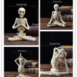 Halloween Horror Desktop Decoration Resin Ornaments Feature Modeling Yoga Skull Skeleton 10 cec45196eb7307201af131e85312caa2