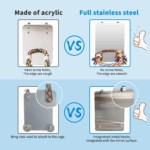 9 Inch Stainless Steel Bird Mirror with Rope Perch, Bird Toys Swing, Comfy Perch for African Grey Parakeet Cockatiel Conure Lovebird Finch Canaries 6 cfeff4422336e94efd0b467637f61cf9