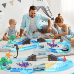 Track Toys Shark Race Car Toy for Boys Girls Age 3+ Bendable Flexible Racetrack Cars Ocean Train Toy STEM Educate Kid Set 6 d18ab20a62c099c491871b1c493b4f63