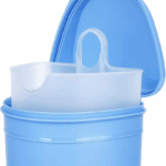 Denture Cleanning Set Denture Cleaning Case with Denture Brush, Blue 3 dc7d62133fb69b1ae5b8168004469f51