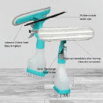 4 in 1 Spray Window Cleaning Brush,Multi-Functional Double-Sided Glass Squeegee Set,Non-Slip Handle Sponge Scrub for Mirror Door 3 e0a4fdc2dd583e6b796306f9281c3dd3