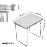 2.6FT/80CM Aluminum Folding Table Camping Table Portable Catering Dinner Table for Picnic Garden Party Bbq,80X60X69Cm 2 e6fcd43fb8f902467af77e063374b4a4