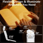 Book Light with Timer USB Rechargeable 3 Colors & 5 Brightness Reading Light Clip-On Read Lamp Bookmark Night Light Book Lamp 4 e799c4666637a4b6dbb92afea587f8e9