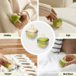 Washable Lint Remover, 4 Counts Reusable Clothes Hair Sticky Roller, Portable Pet Hair Remover, Dust Removal Brush for Household Cleaning 9 ea5814d801157ebd4066ad0c1330e5ce